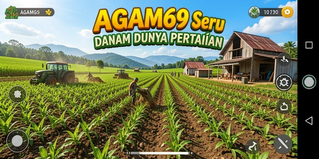 Tampilan gameplay seru dalam AGAM69 dengan aktivitas bertani.