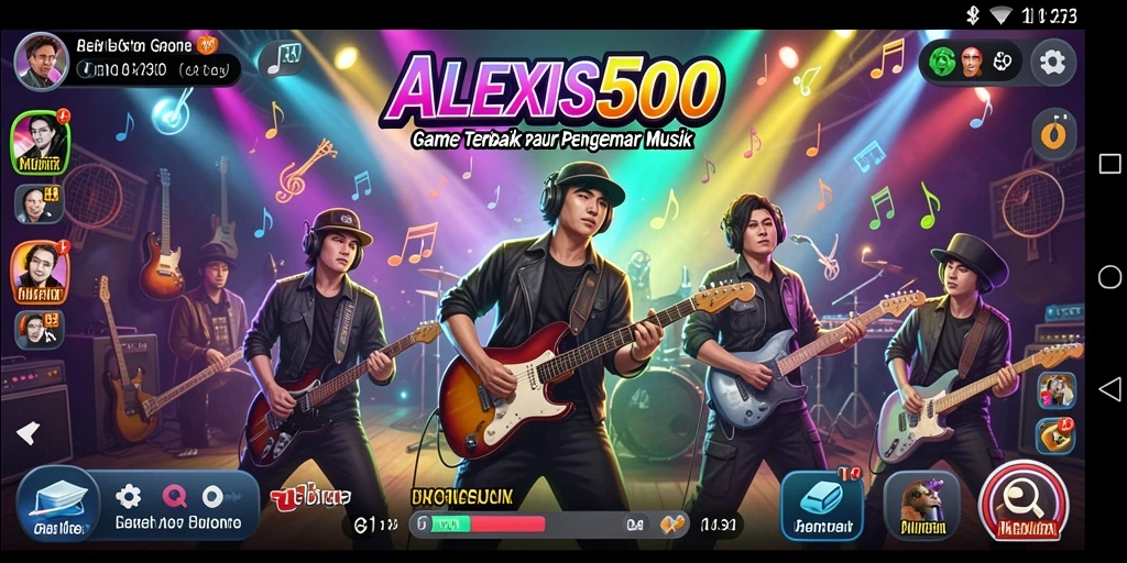 Tampilan gameplay <strong>ALEXIS500</strong> yang menarik dan penuh warna.