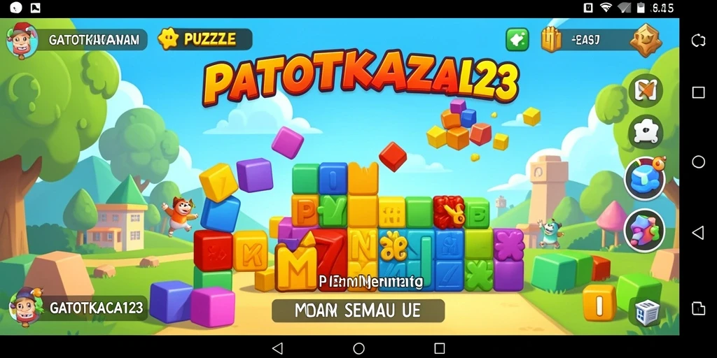 Tampilan gameplay GATOTKACA123 menampilkan keseruan dan tantangan puzzle.