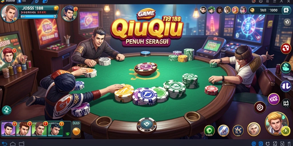 Tampilan gameplay seru dari JOSS188 QiuQiu