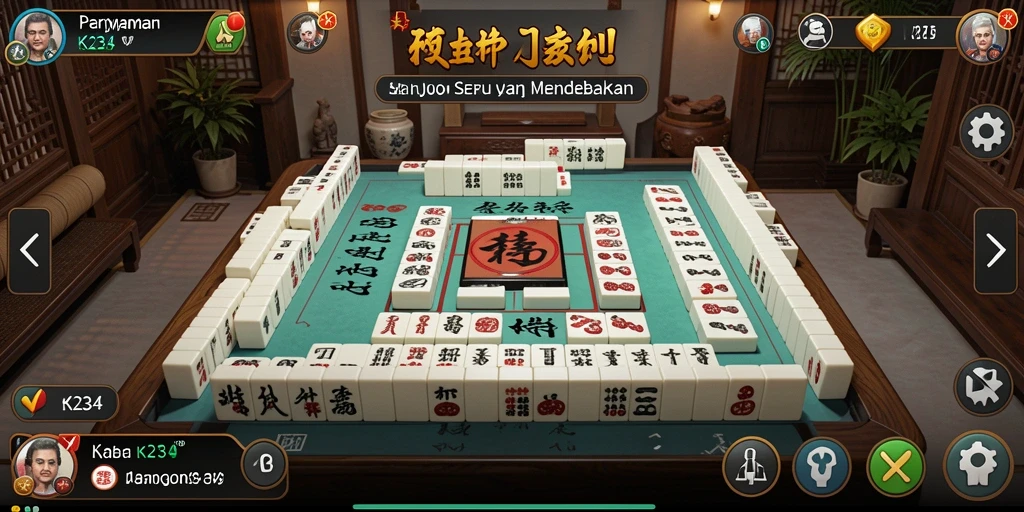 Tangkapan layar menunjukkan gameplay seru K234 di Mahjong.