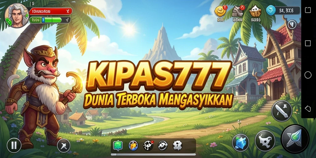 Tampilan screenshot KIPAS777 dengan lingkungan Open World yang kaya.
