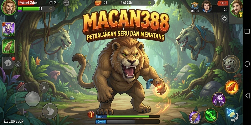 Screenshot menunjukkan aksi seru dan jalan cerita menegangkan di MACAN388.