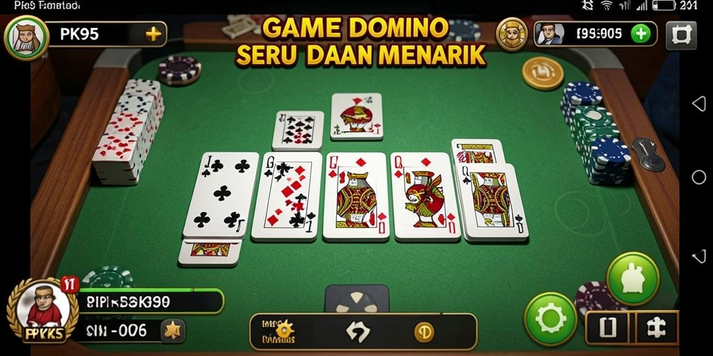 Tampilan gameplay seru PK95 dengan pemain bersaing dalam Domino.