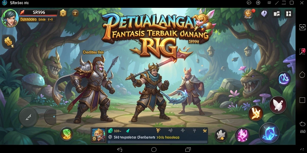 Gameplay mendebarkan dalam petualangan RPG yang epik.