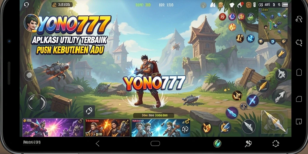 Screenshot utama YONO777 menampilkan antarmuka sederhana dan intuitif.